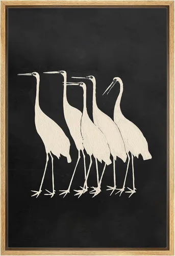 Miniatura 27 de wall26 Lienzo enmarcado para pared, acuarela, azul pastel, garza, galápagos, aves, animales, ilustraciones de naturaleza salvaje, arte moderno