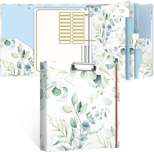 Miniatura 41 de Rouidr Carpeta de 3 anillos con portapapeles, 1 pulgada, 8.5 x 11 pulgadas, tamaño carta, carpetas organizadoras con pestañas divisorias y fundas
