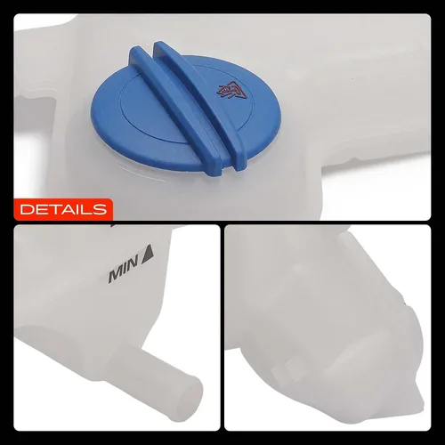 Miniatura 9 de A-Premium Depósito de botella de depósito de desbordamiento de refrigerante del motor [con tapa y sensor] Compatible con Audi A4 2002-2009, A4