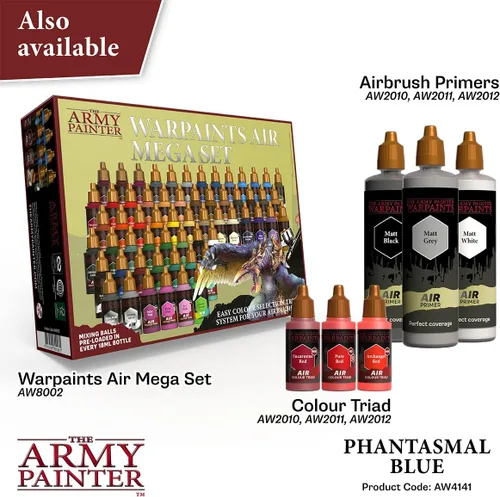 Miniatura 6 de Pinturas de guerra: Acrílicos: Air Phantasmal Blue – 1x 18ml de pintura acrílica de The Army Painter Pintura para aficiones – Miniaturas de Dungeons
