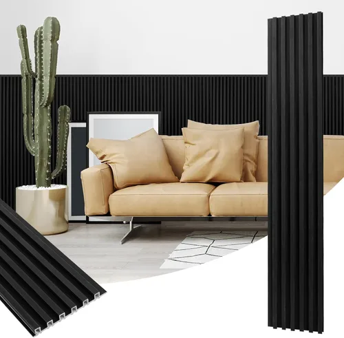 Miniatura 14 de Art3dwallpanels Paneles de pared de listones de madera, paneles de pared 3D insonorizados WPC de 104 x 6.7 pulgadas para decoración de pared Roble