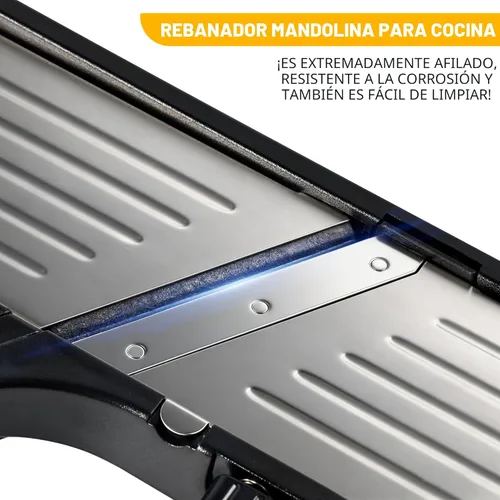 Miniatura 4 de Mandoline - Cortador de alimentos para cocina, cortador de verduras de mandolina ajustable de acero inoxidable, cortador de alimentos para cebolla