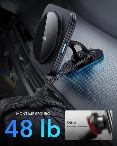Miniatura 7 de ESR para Montura de Cargador de Coche MagSafe, Cargador de Coche Inalámbrico Magnético de 15W, para Carga de Coche MagSafe, Montura de Soporte