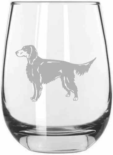 Miniatura 6 de Sakhalin Husky Dog - Copa de vino grabada personalizada de 15.25 onzas sin tallo