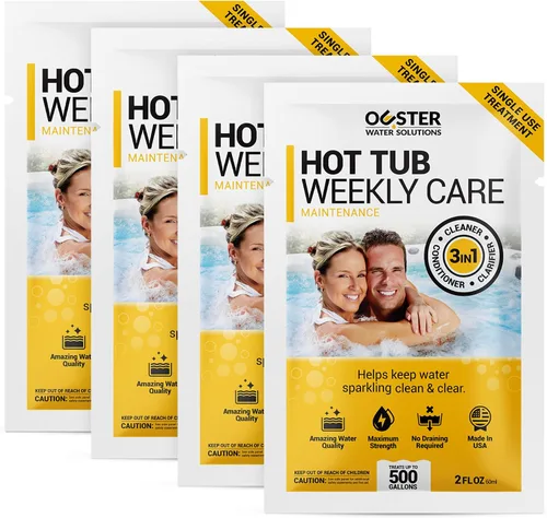 Bio Ouster Productos químicos semanales 3 en 1 para bañera de hidromasaje y productos químicos de spa, acondicionador clarificador limpiador para