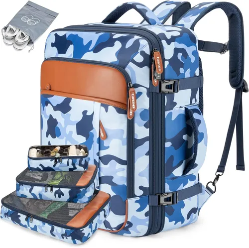 Miniatura 13 de Lumesner Mochilas de viaje de mano, extra grandes de 40 litros aprobadas para vuelos para hombres y mujeres, mochila de maleta expandible, Grande