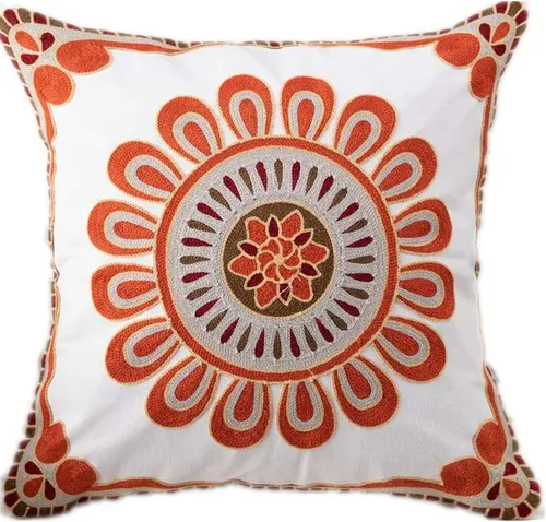 Miniatura 14 de Judy Dre am Funda de cojín 100 % algodón, cuadrada, bohemia, bordada, para sofá, cama, sala de estar, funda de almohada bohemia de 18 x 18 pulgadas