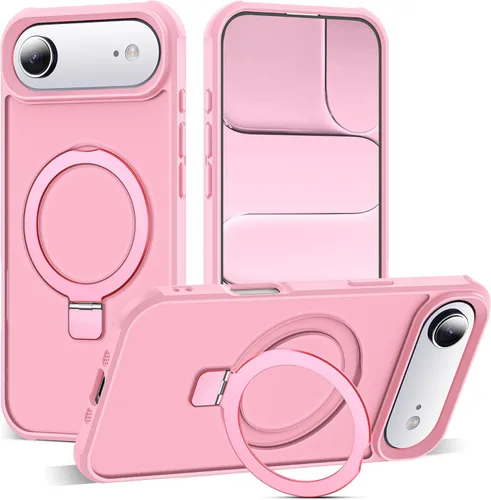 Miniatura 166 de SKYLMW – Funda compatible con iPhone 12 Pro Max y iPhone 13 Pro Max con soporte magnético invisible tipo anillo, fundas translúcidas para teléfonos