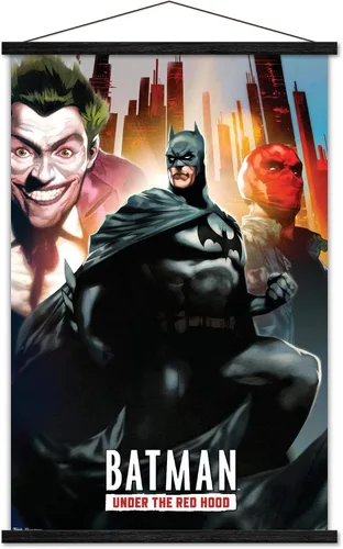 Miniatura 13 de Trends International DC Comics - Póster de pared de Batman con capucha roja, 14.725 x 22.375 pulgadas, versión enmarcada de madera de granero