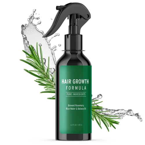 Spray de agua de romero para el crecimiento del cabello, spray de romero para el crecimiento del cabello con agua de arroz y aceite de batana,