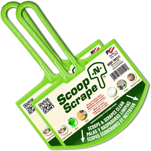 Miniatura 9 de Buddy Tools - Cuchara curvada para cubos de 5 galones, raspador de cubo de nailon para barro de paneles de yeso, pintura, resina epoxi, raspa cubos