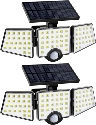 Miniatura 9 de LE - Luces solares para exteriores, luces solares para exteriores con sensor de movimiento, alto brillo WL4000, 3 cabezales ajustables ángulo
