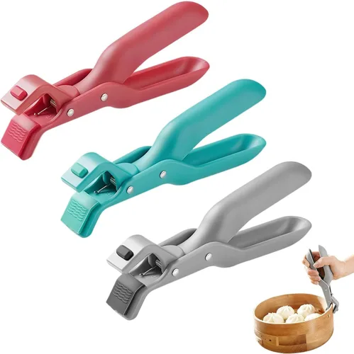 3 pinzas para platos calientes, clip multifuncional antiquemaduras, agarradores de platos antiquemaduras para cocina (3 unidades)