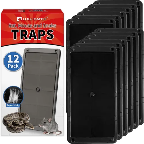 Miniatura 14 de LULUCATCH Trampas para ratones, paquete de 4, trampas de pegamento más grandes y pesadas para ratones, ratas y serpientes, trampas adhesivas
