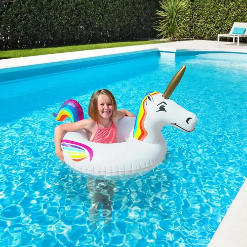 Miniatura 2 de GoFloats Flotador de piscina de unicornio para fiesta, balsas inflables, adultos y niños