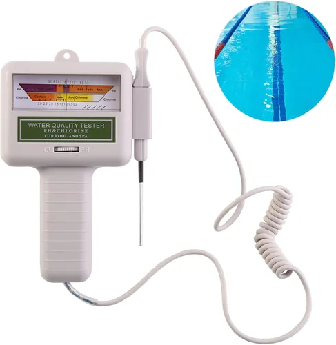 Miniatura 2 de Probador digital de agua, lector digital de tiras de prueba para pruebas de agua de piscina y spa, kit de probador de bolsillo de pH hermético PH60