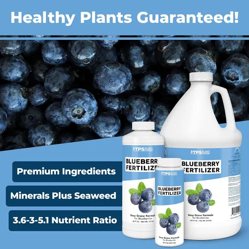 Miniatura 2 de Fertilizante de arándanos - Alimento vegetal líquido para bayas más grandes, mejor producción de frutas y desarrollo de raíces más fuerte, 1 galón