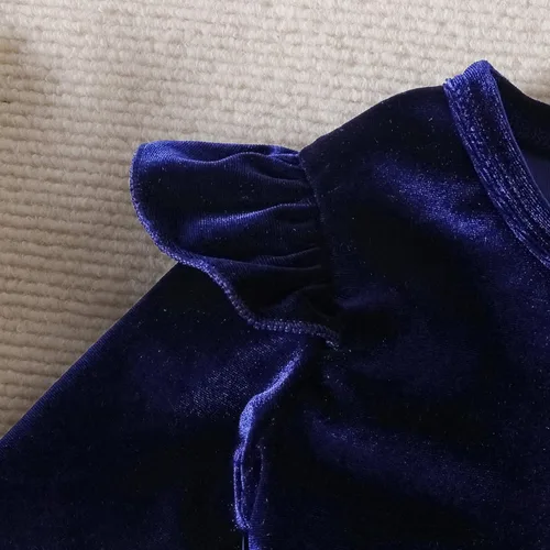 Miniatura 54 de IDOPIP Vestido tutú de terciopelo para niñas pequeñas, vestido de manga larga para princesa, Navidad, cumpleaños, fiesta, boda, vestidos de otoño e