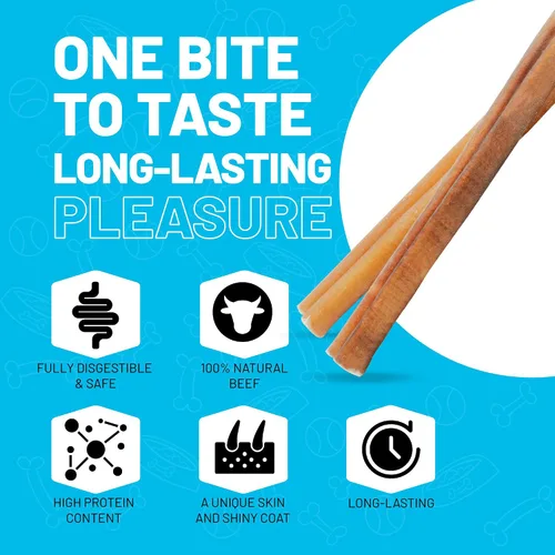 Miniatura 3 de Sitka Farms Bully Sticks de 6 pulgadas, 20 unidades, golosinas naturales para perros de carne de res alimentada con pasto, sin granos ni cuero