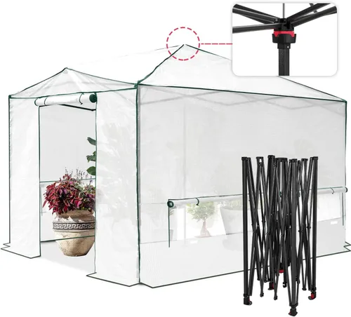 Miniatura 13 de EAGLE PEAK - Invernadero instantáneo emergente, para plantas de jardinería en interiores y exteriores, puertas con cremallera enrollable y ventanas