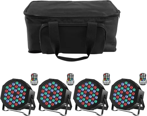 Miniatura 13 de HOLDLAMP Luces Par recargables de 36 W RGB alimentadas por batería, luces LED inalámbricas para DJ, activadas por sonido y control remoto para 1