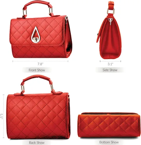 Miniatura 2 de Hanbella - Bolsos cruzados pequeños para mujeres y niñas, bonitos monederos de piel sintética y bolsos para adolescentes, bolso de mano para mujer