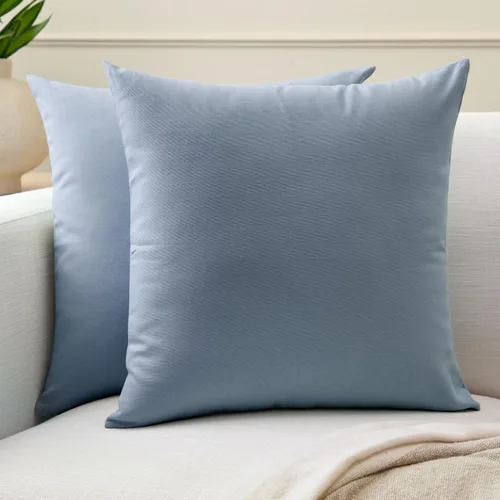 Miniatura 60 de Encasa XO Juego de 2 fundas de almohada de 12 x 12 pulgadas, color beige, sin rellenos, fundas de almohada de algodón para sala de estar, cama