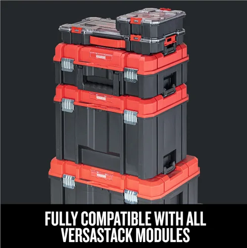 Miniatura 10 de CRAFTSMAN VERSASTACK Organizador de almacenamiento, organizador de piezas pequeñas, 20 compartimentos, tapa incluye pestillo seguro (CMST17828)
