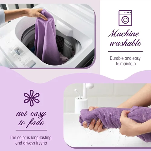 Miniatura 5 de Breling Paquete de 4 toallas de yoga, toalla de yoga caliente de 72 x 24 pulgadas, tapete de microfibra antideslizante con puntos de agarre, ultra