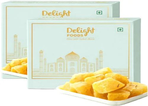 Miniatura 8 de Delight Foods Original Agra Dry Petha (12.35 oz x2) Dulces indios Mithai