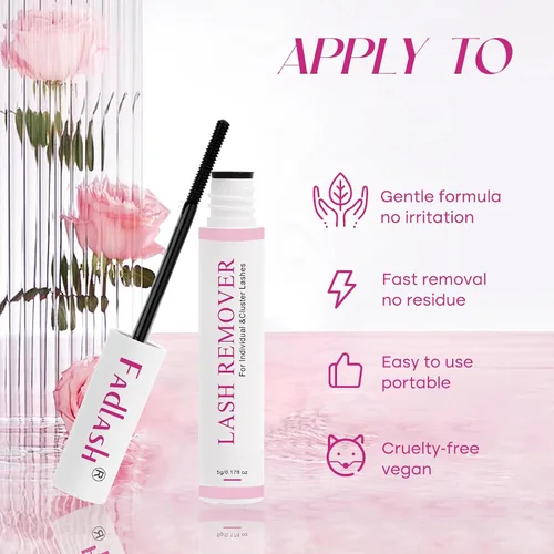 Miniatura 3 de FADLASH Removedor de pestañas para extensiones de pestañas, 0.2 fl oz, removedor de pegamento para pestañas en racimo transparente, fácil de quitar