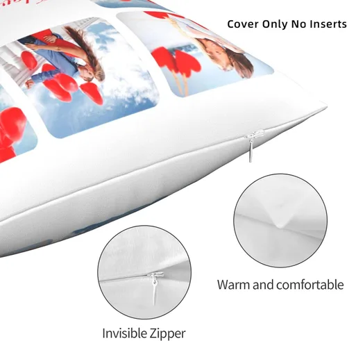 Miniatura 6 de FCQIANKM Funda de almohada personalizada, funda de almohada con foto personalizada con texto de imagen, funda de almohada personalizada, regalos