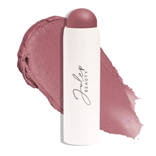 Julep Skip The Brush Barra de Rubor de Crema a Polvo - Malva Apagado - Color Mezclable y Acumulable - Barra de Maquillaje 2 en 1 para Rubor y Labios
