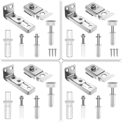 Miniatura 9 de Kit de Reparación de Herrajes para Puerta Plegable - 1 Paquete Kit de Herrajes para Puerta de Granero de Armario Bi-fold para Riel de 7/8" a 1