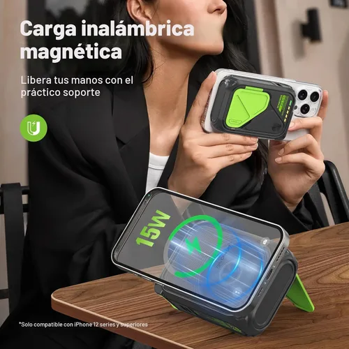 Miniatura 3 de SEANCHEER Cargador portátil P05, banco de energía magnético, pequeño banco de energía inalámbrico, paquete de batería de 10000 mAh esenciales