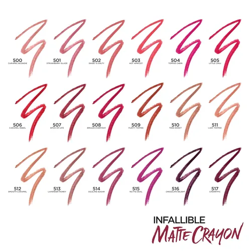Miniatura 6 de L'Oréal Paris Infallible - Lápiz labial mate, dulce y salado (el embalaje puede variar)