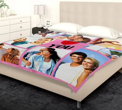 Miniatura 6 de SalaGraphics Manta personalizada con fotos, texto, regalos personalizados para parejas, mantas con fotos con mis propias fotos, mantas 8 Fotos