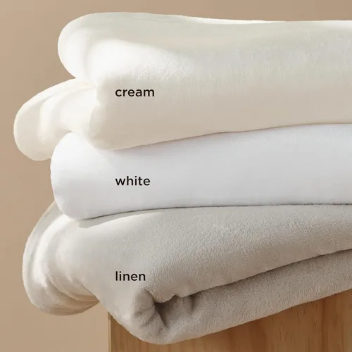 Miniatura 4 de Bedsure GentleSoft Bedding Manta de Vellón para Niñas y Niños - Mantas Pequeñas Suaves, Acogedoras y Bonitas para Viajes, 43x55 Pulgadas, Blanco