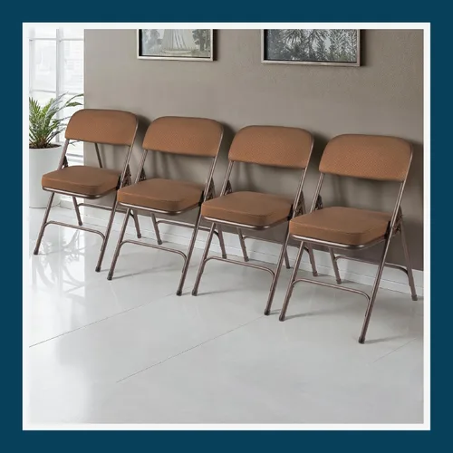 Miniatura 2 de OEF Furnishings Serie OEF3200 - Sillas plegables de tela de alta calidad, resistentes, de grado industrial, asiento ultra acolchado de 2 pulgadas