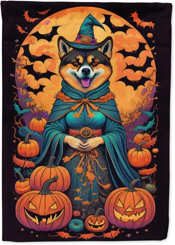 Miniatura 79 de Caroline's Treasures DAC1466GF - Bandera decorativa para jardín de Halloween de Affenpinscher Witchy para jardín, decoración para patio exterior