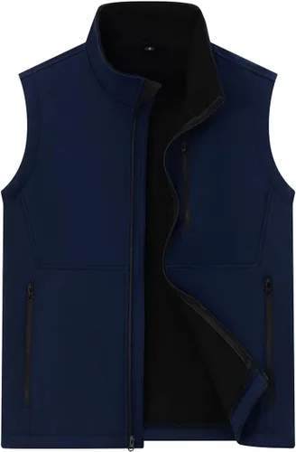 Miniatura 6 de Msmsse Chaleco ligero para hombre, con cuello alto, sin mangas, para senderismo, correr, golf
