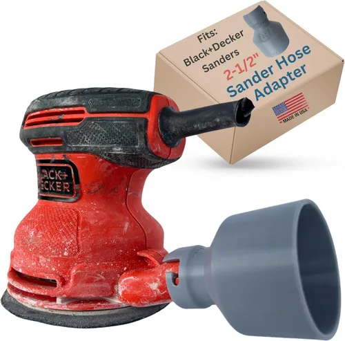 Miniatura 8 de Adaptador de manguera de vacío compatible con BLACK+DECKER lijadora de órbita aleatoria de 5 pulgadas BDERO100 BDERO600 BDERO200AEV BDEQS300