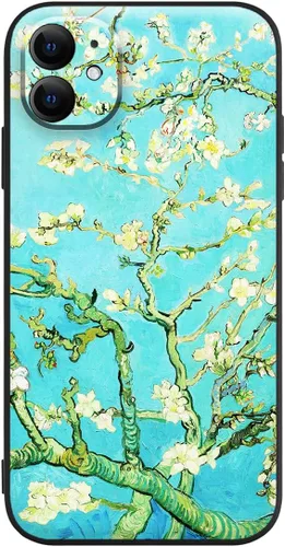 Miniatura 42 de Berkin Arts Funda de silicona compatible con iPhone 12 con protector de pantalla de flores ornamentales intrincadas rosas