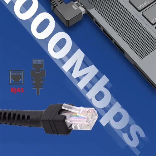 Miniatura 8 de RJ45 Cat6 8P8C UTP macho a macho Estiramiento en espiral Cable LAN Ethernet Red Patch Cord 78.7 in