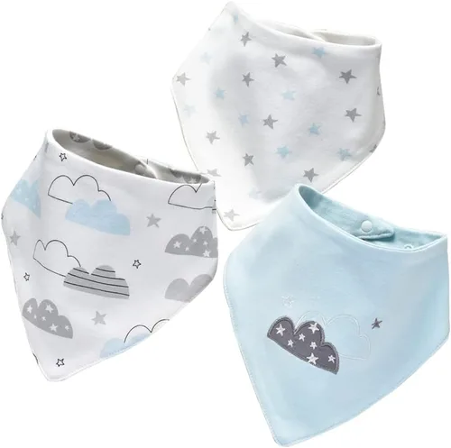 Miniatura 8 de JN&LULU Paquete de 3 baberos de bebé recién nacido, bandana, baberos para babear, de algodón, regalos para bebés