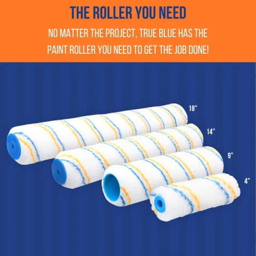 Miniatura 3 de True Blue - Cubiertas de rodillo de pintura profesional de 9 pulgadas, 9 pulgadas, lo mejor para todo tipo de superficies de pintura, paquete