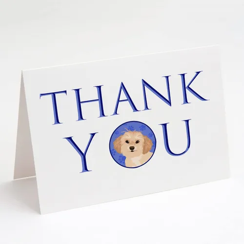 Miniatura 74 de Caroline's Treasures CK8919GCA7P - Tarjetas de felicitación y sobres de agradecimiento tricolor #1, diseño de pastor australiano, color negro, Blanco