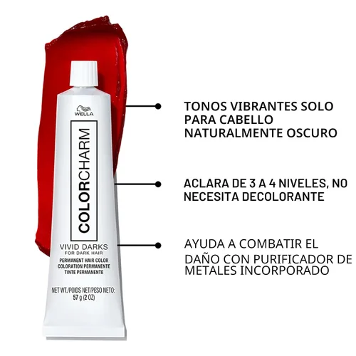Miniatura 3 de COLORCHARM VIVID DARKS Permanent Cream Color Vibrant Hair Color for Naturally Dark Bases Lifts 3-4 Levels, No Bleach Needed Nourishing Lipids