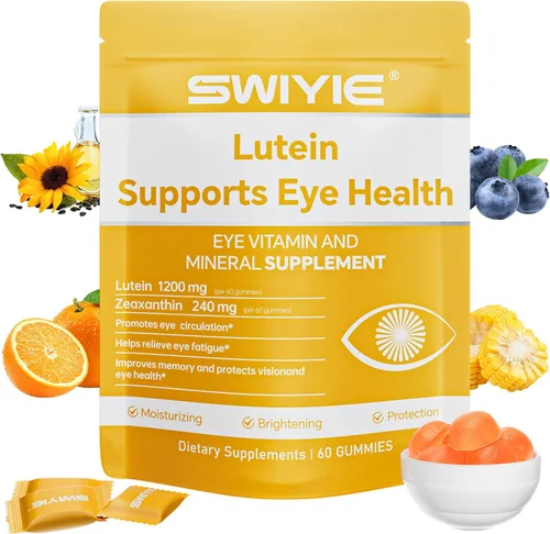 Gomitas de Luteína – Suplemento de vitaminas y minerales para los ojos con 20 mg de luteína y 4 mg de zeaxantina – Gomitas vitamínicas para el apoyo