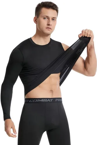 Miniatura 4 de New Compression Shirts for Men 12 Single Arm Long Sleeve Athletic Base Layer Undershirt Gear T Shirt for Workout Basketball